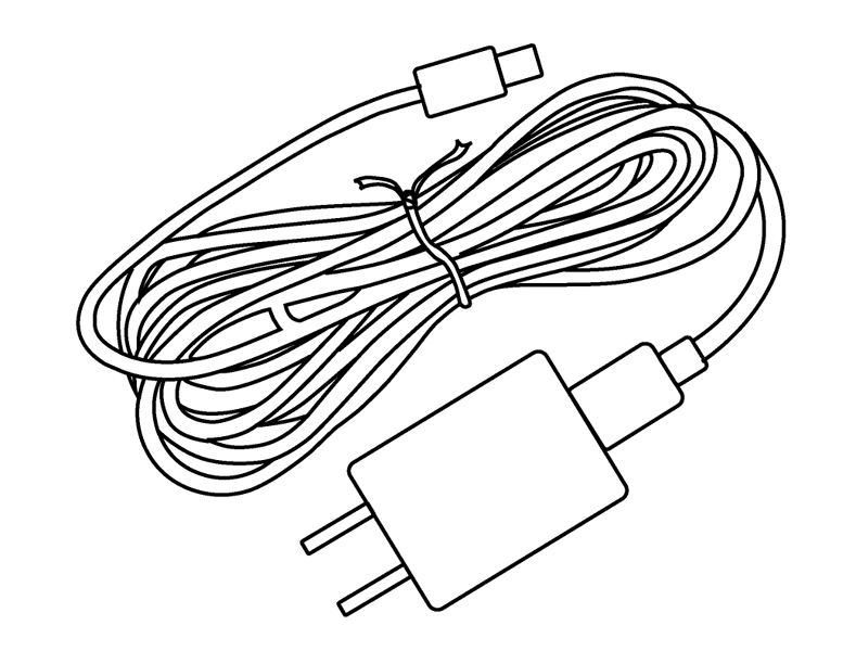 【SP-10保守用品】ACアダプター（USBケーブル付）